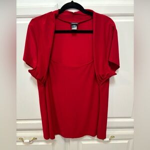 Torrid Red Solid Short Sleeve Stretch Top Women’s Plus Size 3X